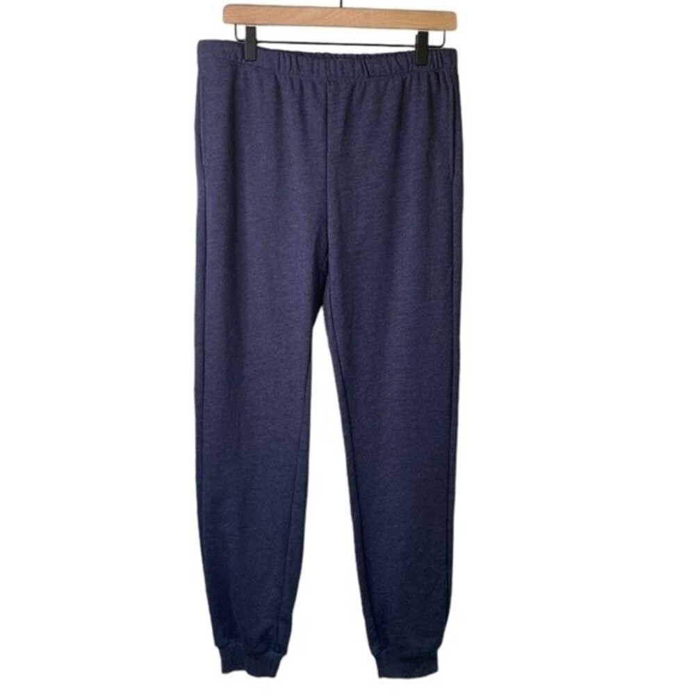 Nordstrom Rack New! Heather Blue Elastic Waist Pull On Joggers Pockets Cuffs